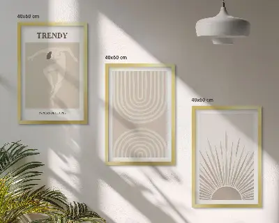 Wall art set Pastel boho abstract posters