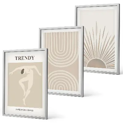 Wall art set Pastel boho abstract posters