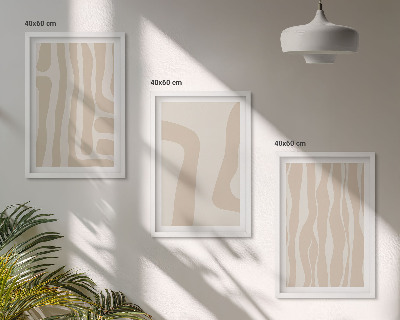 Wall art set Abstract boho style patterns