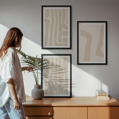 Wall art set Abstract boho style patterns
