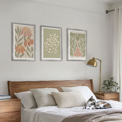 Wall art set Floral boho patterns