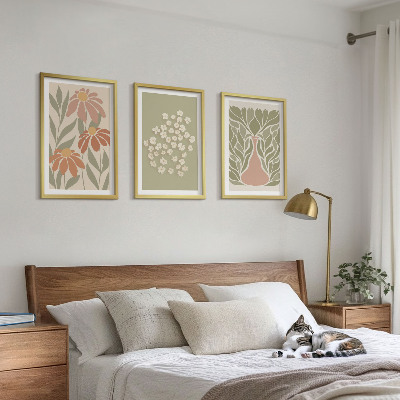 Wall art set Floral boho patterns
