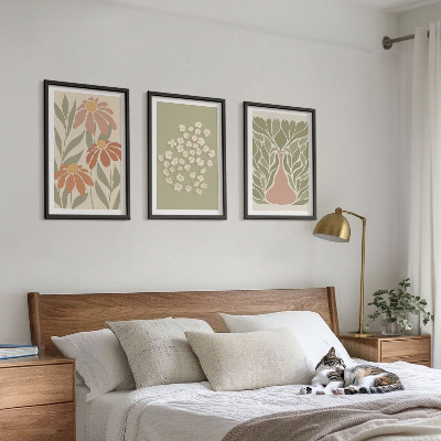 Wall art set Floral boho patterns