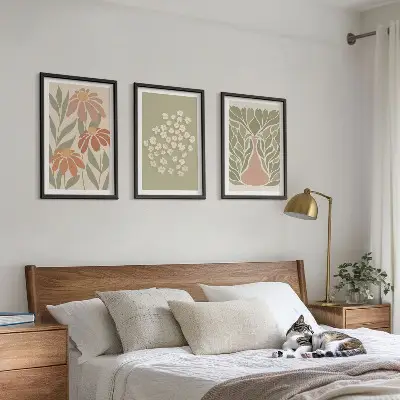 Floral boho wall art set patterned wall decorations
