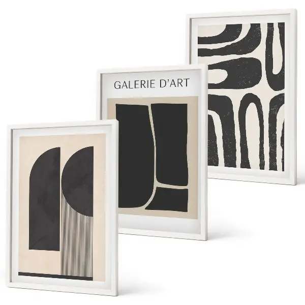 Abstract minimalist wall art posters three-piece set