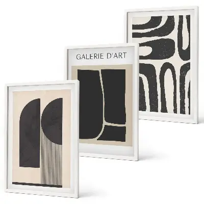 Three-piece wall art piece Abstract minimalist posters