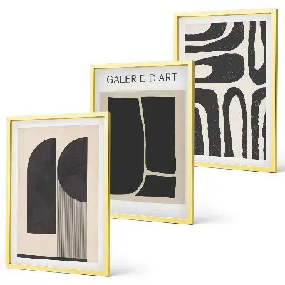Three-piece wall art piece Abstract minimalist posters