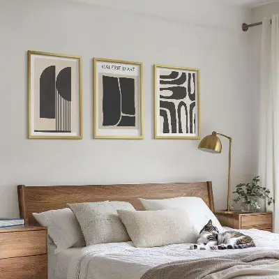 Abstract minimalist wall art posters three-piece set