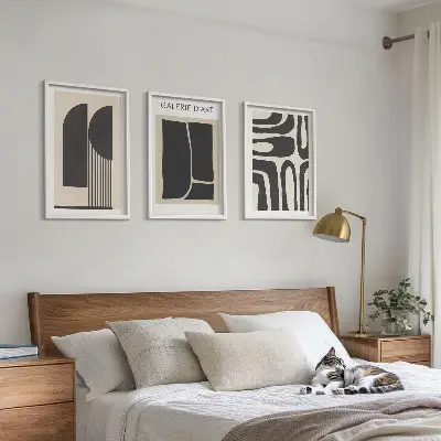 Abstract minimalist wall art posters three-piece set