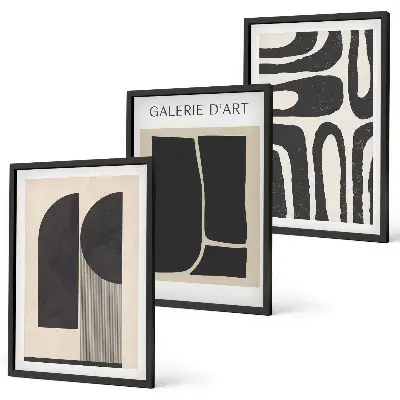 Three-piece wall art piece Abstract minimalist posters