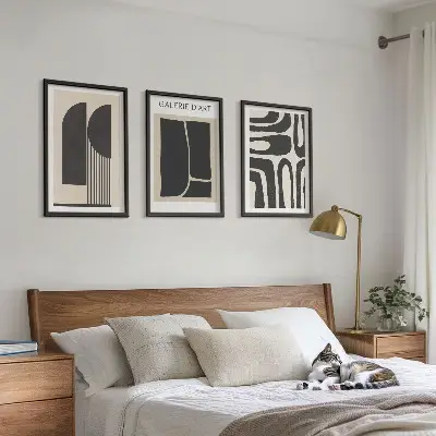 Abstract minimalist wall art posters three-piece set