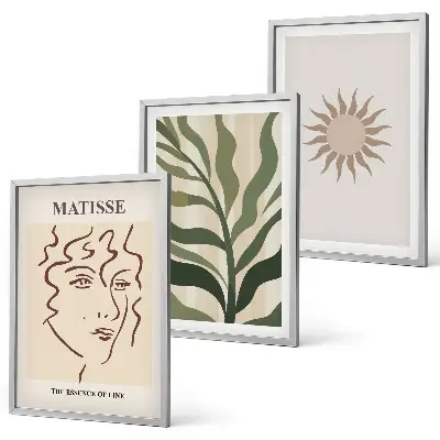 Wall art set Abstract plant patterns