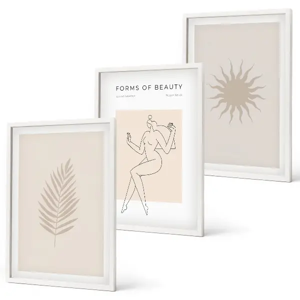 Minimalist forms wall art set a collection of minimalist shapes