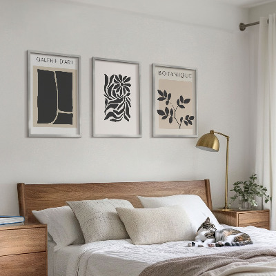 Wall art set Abstract plant patterns