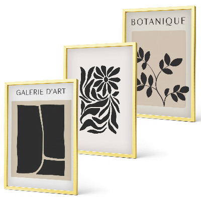 Wall art set Abstract plant patterns