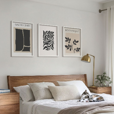 Wall art set Abstract plant patterns