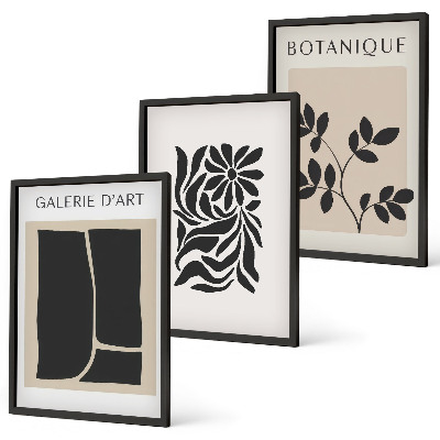Wall art set Abstract plant patterns