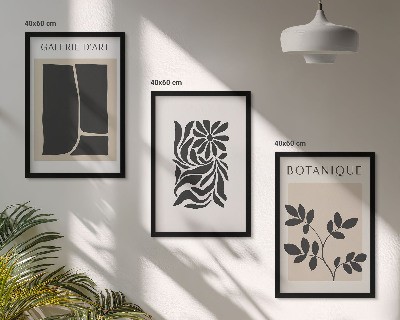 Wall art set Abstract plant patterns