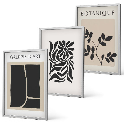 Wall art set Abstract plant patterns