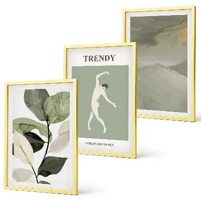 Plant silhouette abstract wall art set abstract patterns