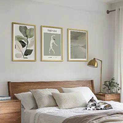 Plant silhouette abstract wall art set abstract patterns
