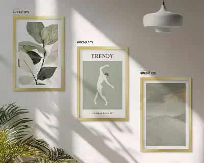 Plant silhouette abstract wall art set abstract patterns
