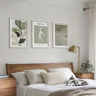 Plant silhouette abstract wall art set abstract patterns