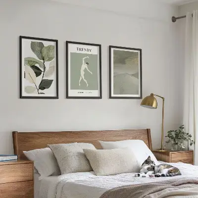 Plant silhouette abstract wall art set abstract patterns