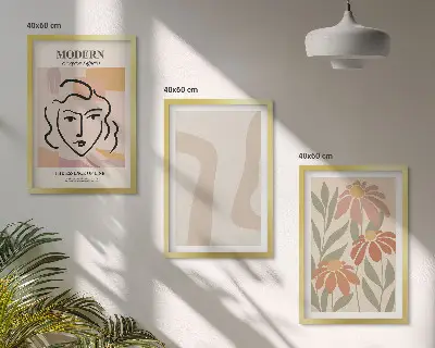 Modern abstract woman wall art three-piece set
