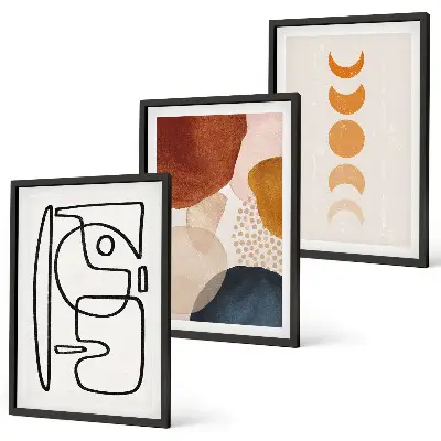 Abstract color wall art set colorful decorative prints
