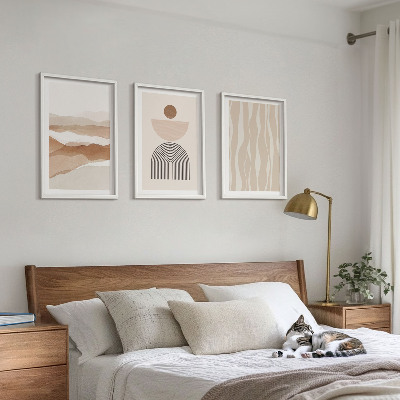Wall art set Abstract landscape nature geometry