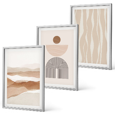 Wall art set Abstract landscape nature geometry