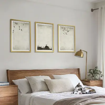 Wall art set Flying Birds Minimalism