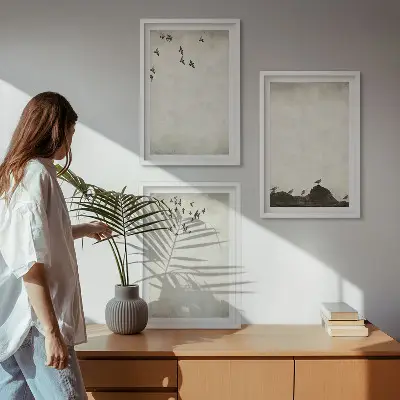 Flying Birds minimalism wall art set minimalist wall art set