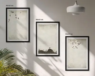 Flying Birds minimalism wall art set minimalist wall art set