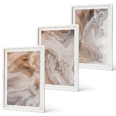 Wall art set Abstract marble stone