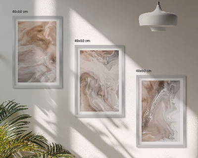Wall art set Abstract marble stone