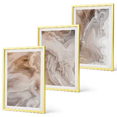 Abstract marble stone wall art set 