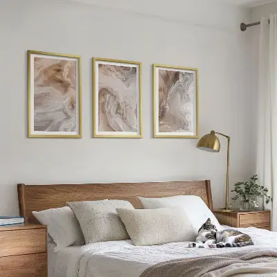 Abstract marble stone wall art set 