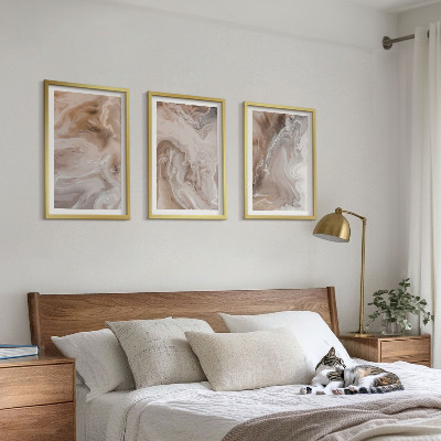 Wall art set Abstract marble stone