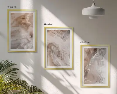 Abstract marble stone wall art set 