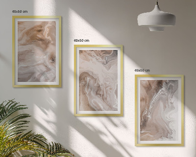 Wall art set Abstract marble stone