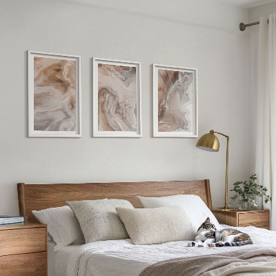 Wall art set Abstract marble stone