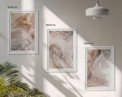 Abstract marble stone wall art set 