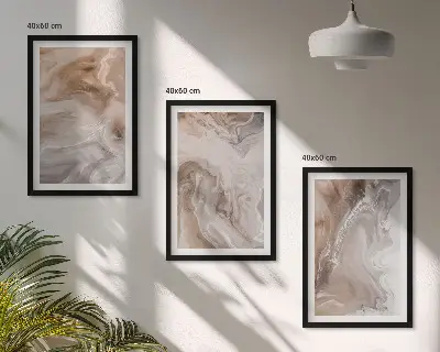 Abstract marble stone wall art set 