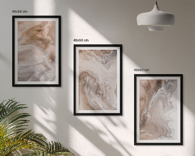 Wall art set Abstract marble stone