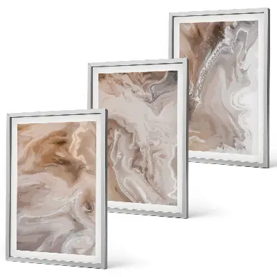 Abstract marble stone wall art set 