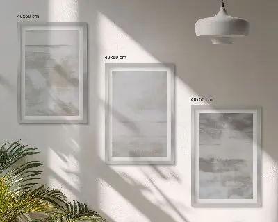 Three-piece wall art set with modern distressed textures