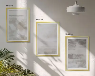 Three-piece wall art set with modern distressed textures