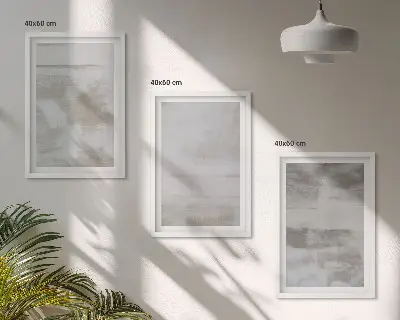 Three-piece wall art set with modern distressed textures